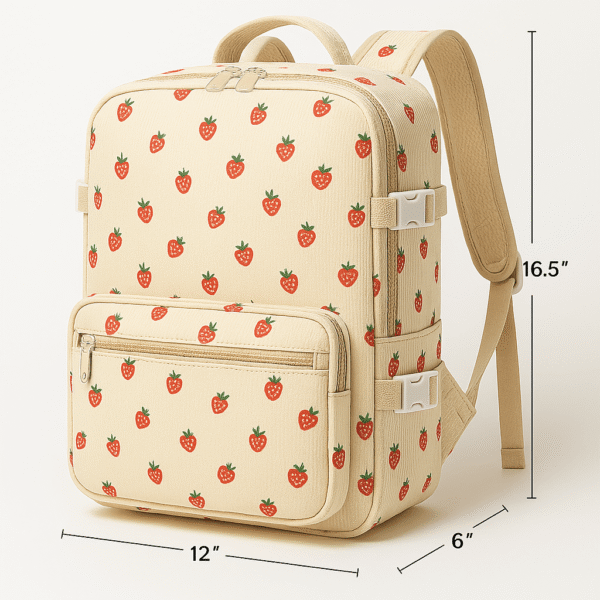 Cotton Corduroy Printed Youthful Vitality Travel Backpack - Image 2