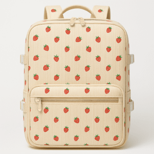 Cotton Corduroy Printed Youthful Vitality Travel Backpack