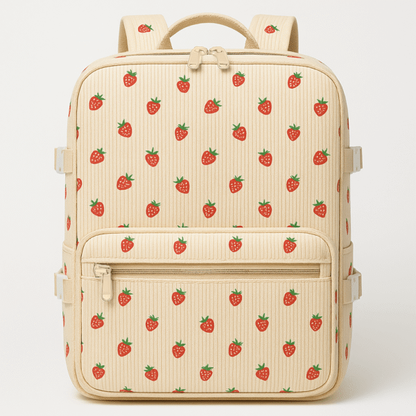 Cotton Corduroy Printed Youthful Vitality Travel Backpack