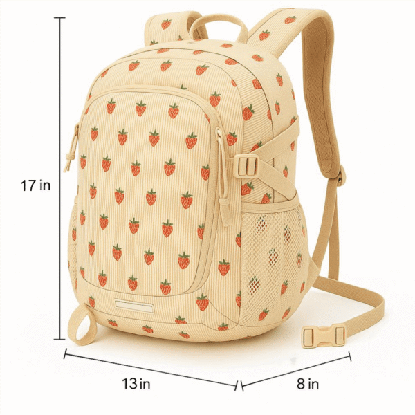 Cotton Corduroy Printed Professional Women's Hiking Backpack - Image 2