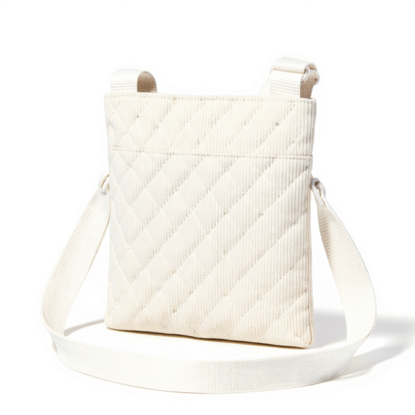 Cotton Corduroy Printed Casual Crossbody Bag - Image 2