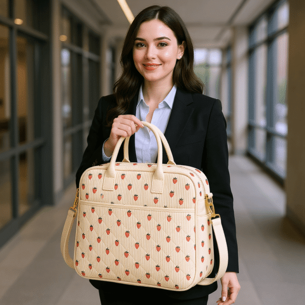 Cotton Corduroy Printed Fashion Women's Briefcase - Image 3