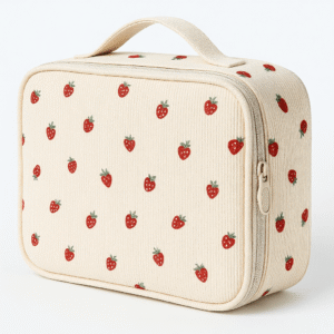 Cotton Corduroy Printed Fashion Data Cable Storage Bag