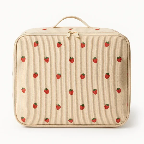 Cotton Corduroy Printed Portable Clothing Storage Bag