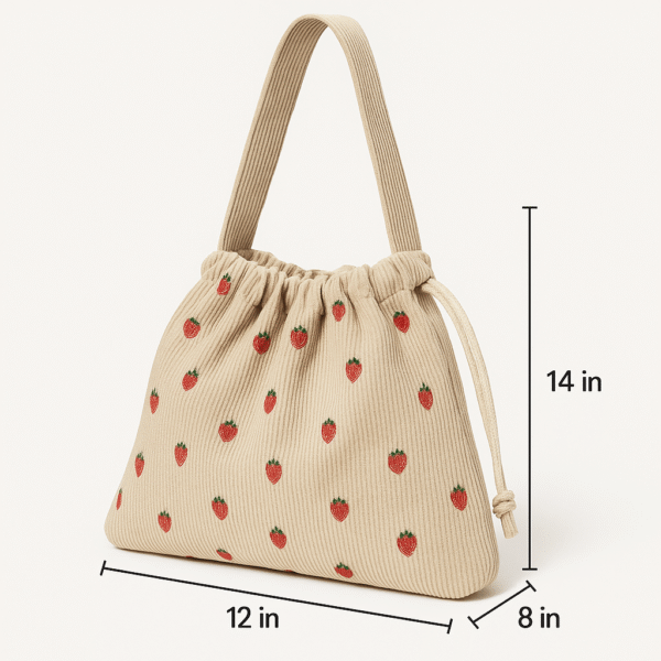 Cotton Corduroy Printed Dreamy Weekend Cloud Bag - Image 2