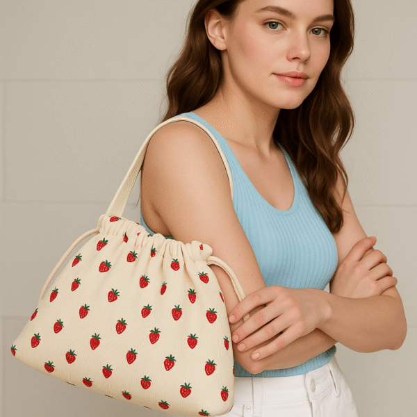 Cotton Corduroy Printed Dreamy Weekend Cloud Bag - Image 4