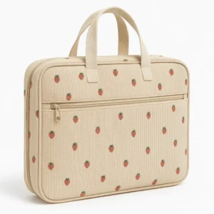 Cotton Corduroy Printed Multi-functional Document Storage Bag
