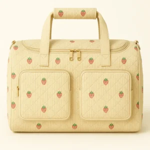 Cotton Corduroy Printed Sports Fitness Bag