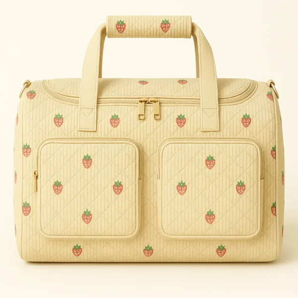 Cotton Corduroy Printed Sports Fitness Bag