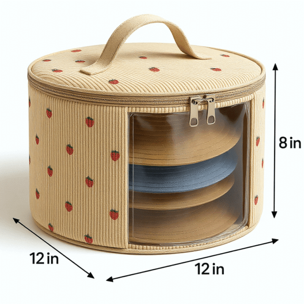 Cotton Corduroy Printed Fashion Hat Storage Bag - Image 2