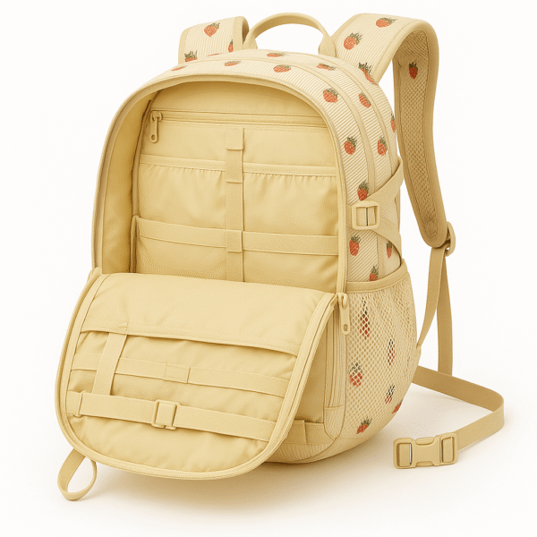 Cotton Corduroy Printed Professional Women's Hiking Backpack - Image 3