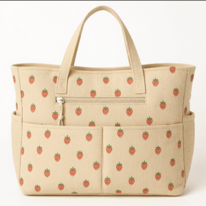 Cotton Corduroy Printed Fresh Women's Beach Bag
