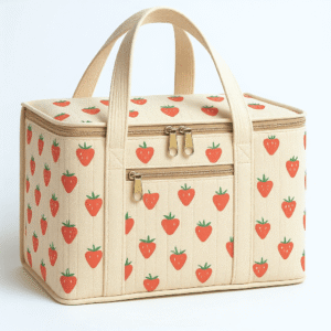 Cotton Corduroy Printed Outdoor Picnic Bag