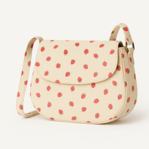 Cotton Corduroy Printed Vintage Saddle Bag