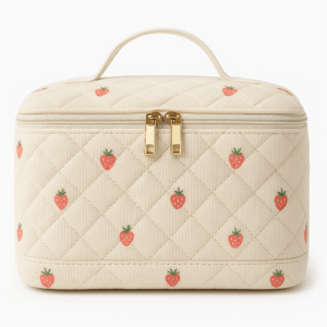 Cotton Corduroy Printed Multi-functional Skincare Storage Bag