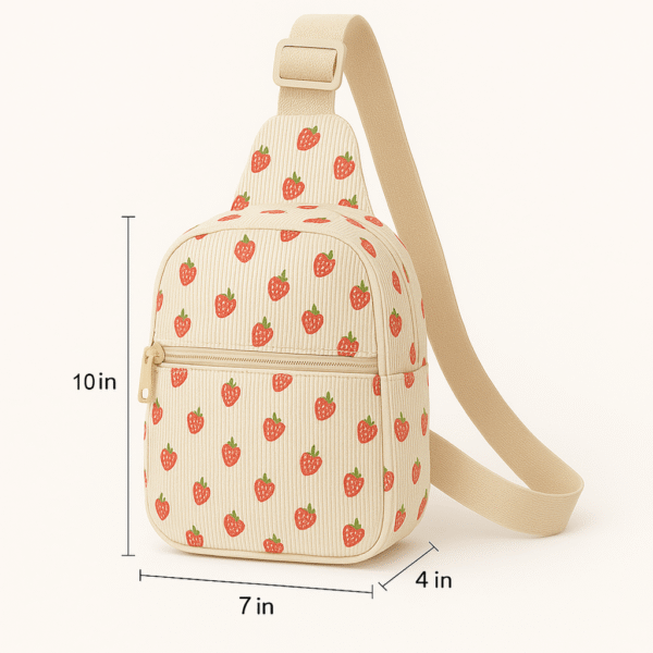 Cotton Corduroy Printed Fashion Women's Chest Bag - Image 2