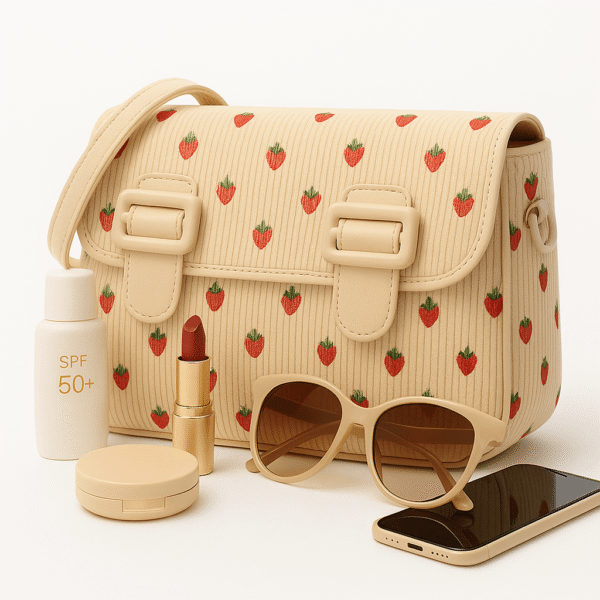 Cotton Corduroy Printed Classic Women's Cambridge Satchel - Image 4