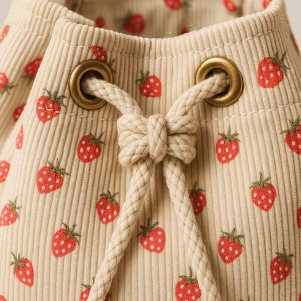 Cotton Corduroy Printed Fashion Bucket Bag - Image 4