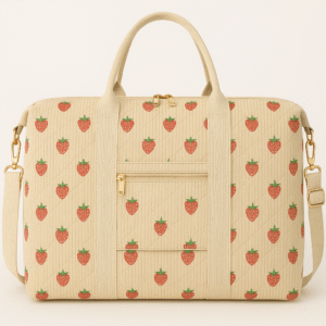Cotton Corduroy Printed Multi-functional Travel Duffel