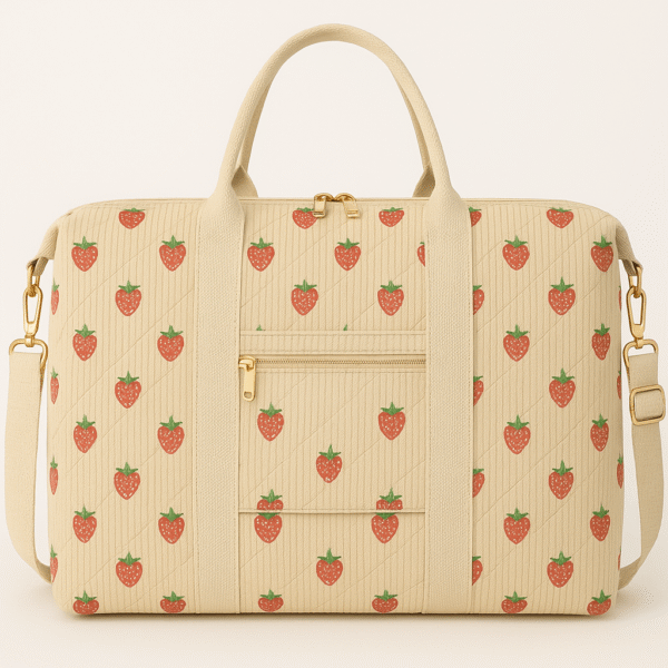 Cotton Corduroy Printed Multi-functional Travel Duffel