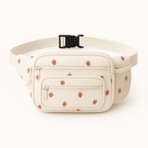 Cotton Corduroy Printed Multi-functional Sports Waist Bag
