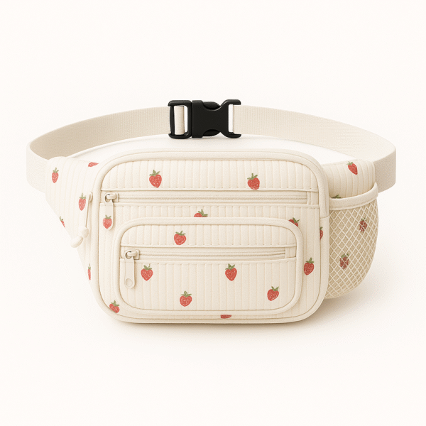 Cotton Corduroy Printed Multi-functional Sports Waist Bag