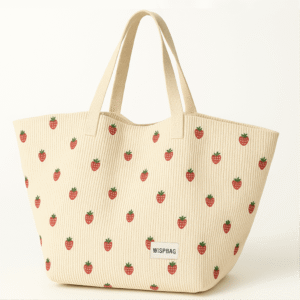 Cotton Corduroy Printed Fashion Weekend Casual Bag
